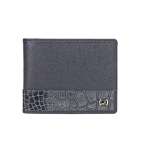 Men Textured Leather Two Fold Wallet